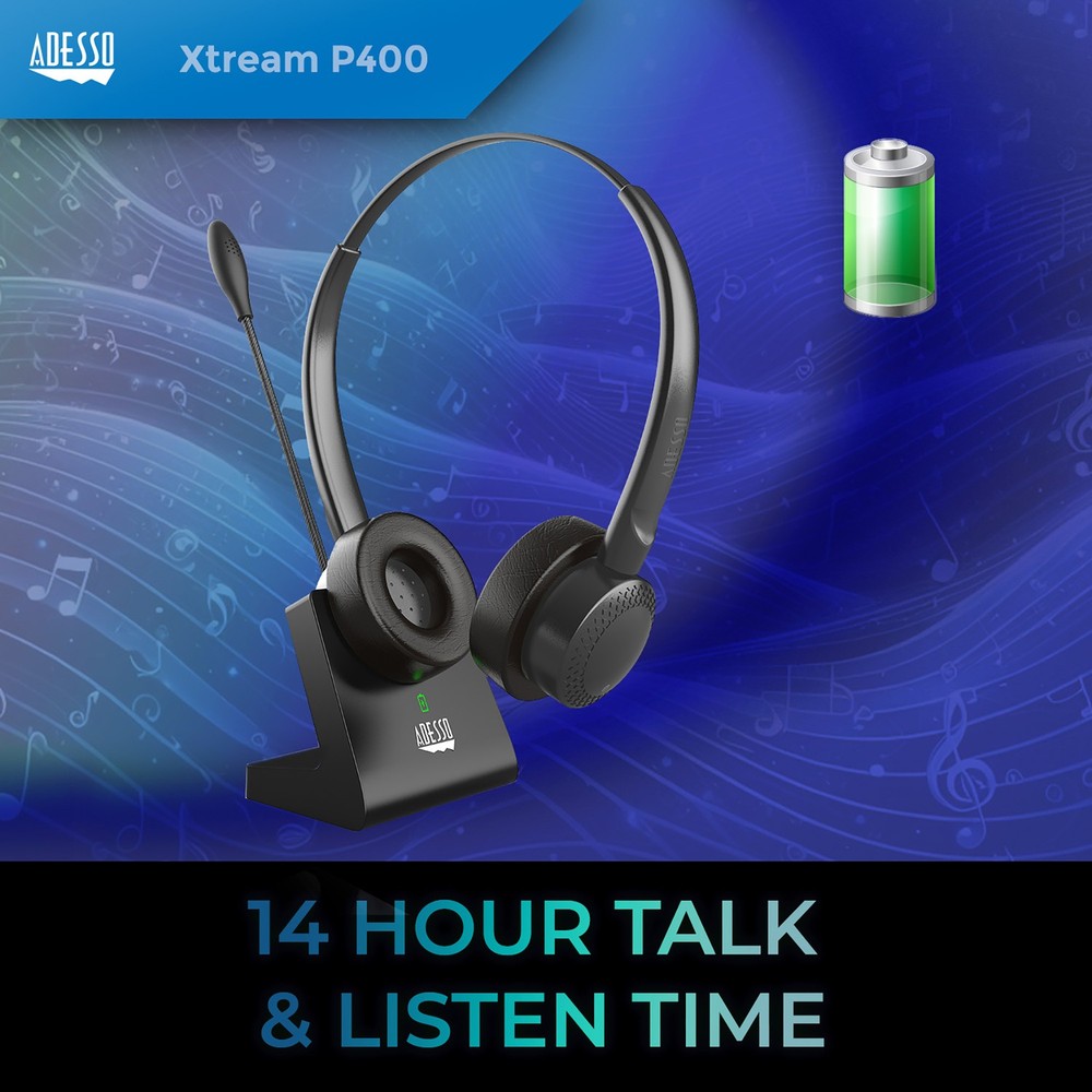 Xtream P400 Wireless Headset, Microphone, Charging Dock