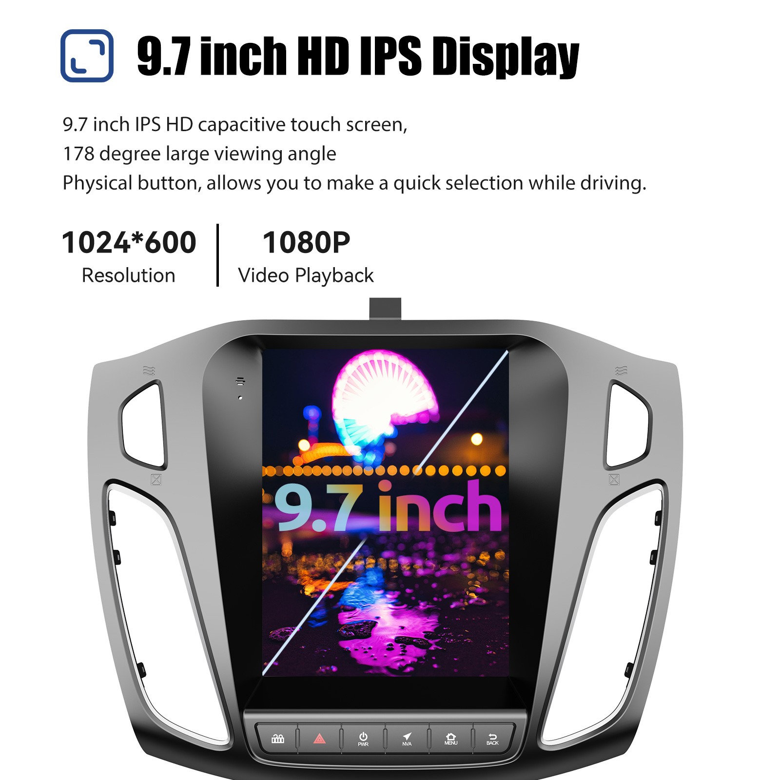 For Ford Focus 2012-2018 Apple Carplay Android 15 Car Stereo Radio GPS Navi WIFI