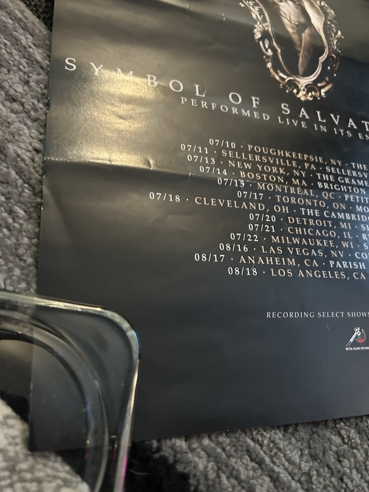 Armored Saint “ Symbol Of Salvation 2018 U.S. Tour” Used Concert Poster 11x17