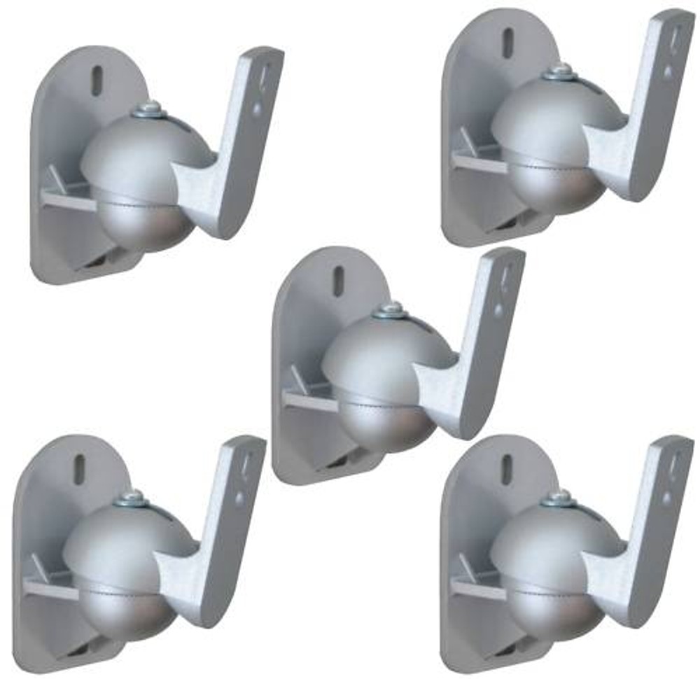 5 Silver Surround sound speaker brackets wall mount for Panasonic - 5 Silver