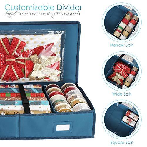 Hearth & Harbor Wrapping Paper Storage Container - Christmas Storage Bag with