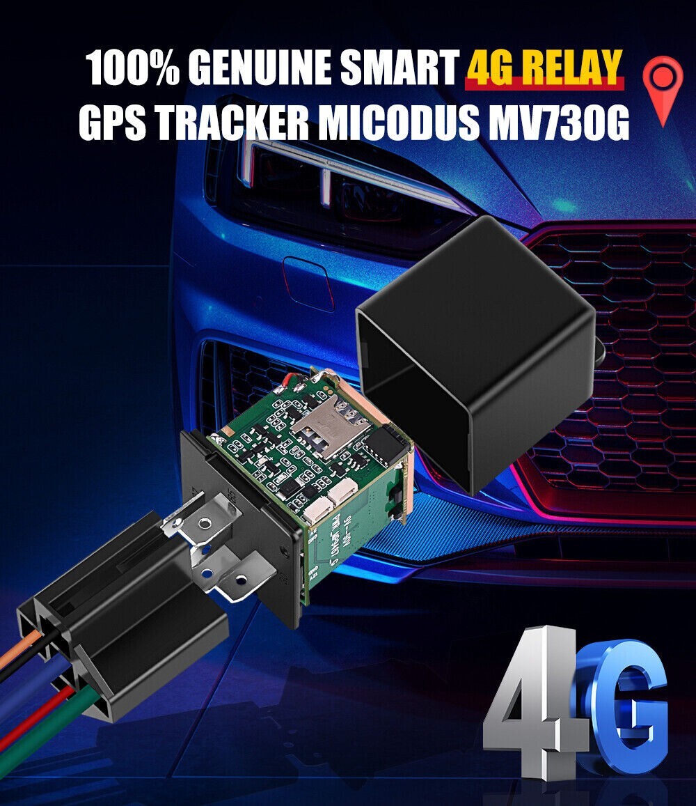 4G Relay GPS Tracker Car Motorcycle Relay GPS MiCODUS MV730G Cut Fuel ACC Alarm
