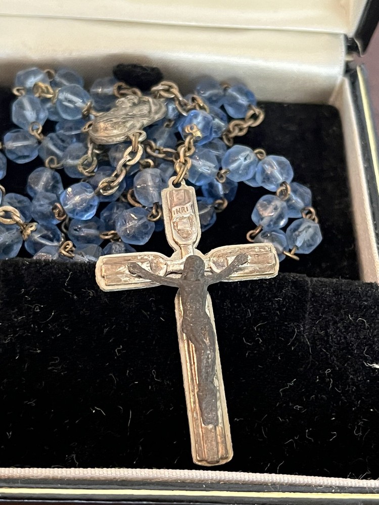 VTG Mid Century Beaded Rosary ITALY