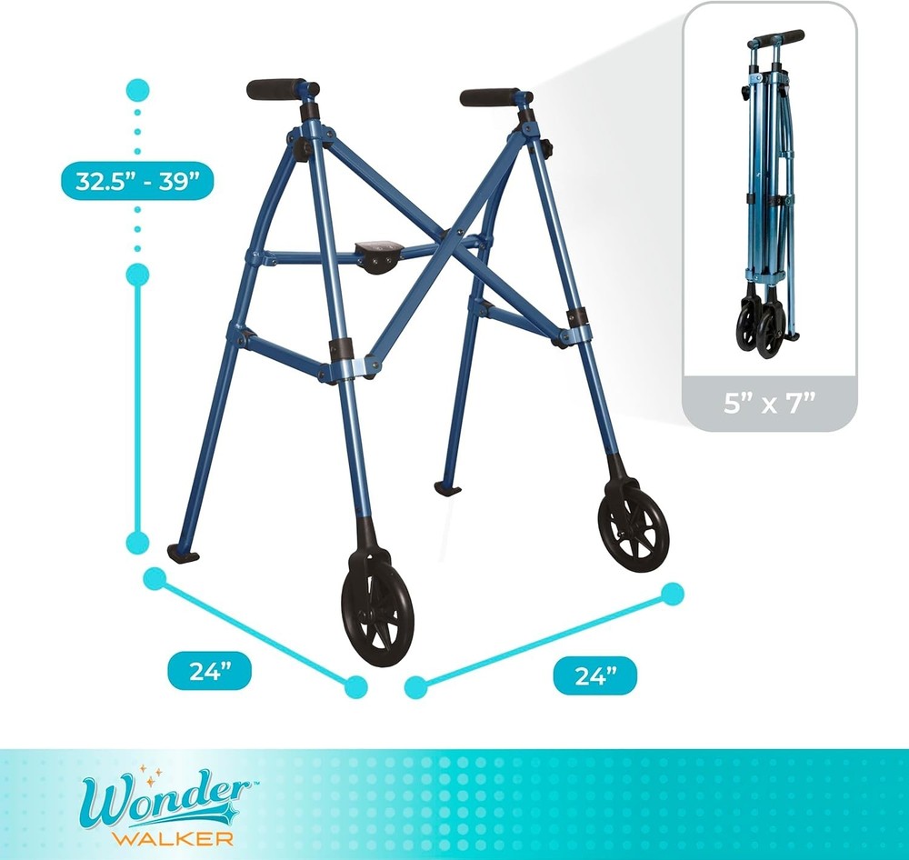 Pre-Assembled Lightweight Walker - 400lbs Capacity, Ideal for Enhanced Mobility