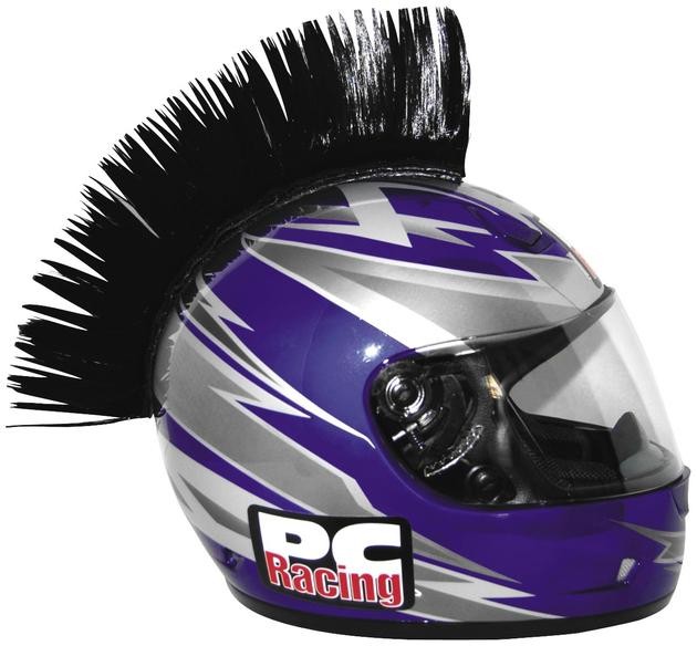 PC Motorcycle Helmet Mohawk Black