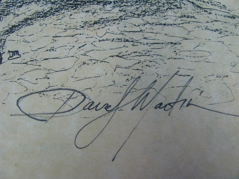 RARE DAVID E. MARTIN FANTASY ART DRAWING GLYRDA