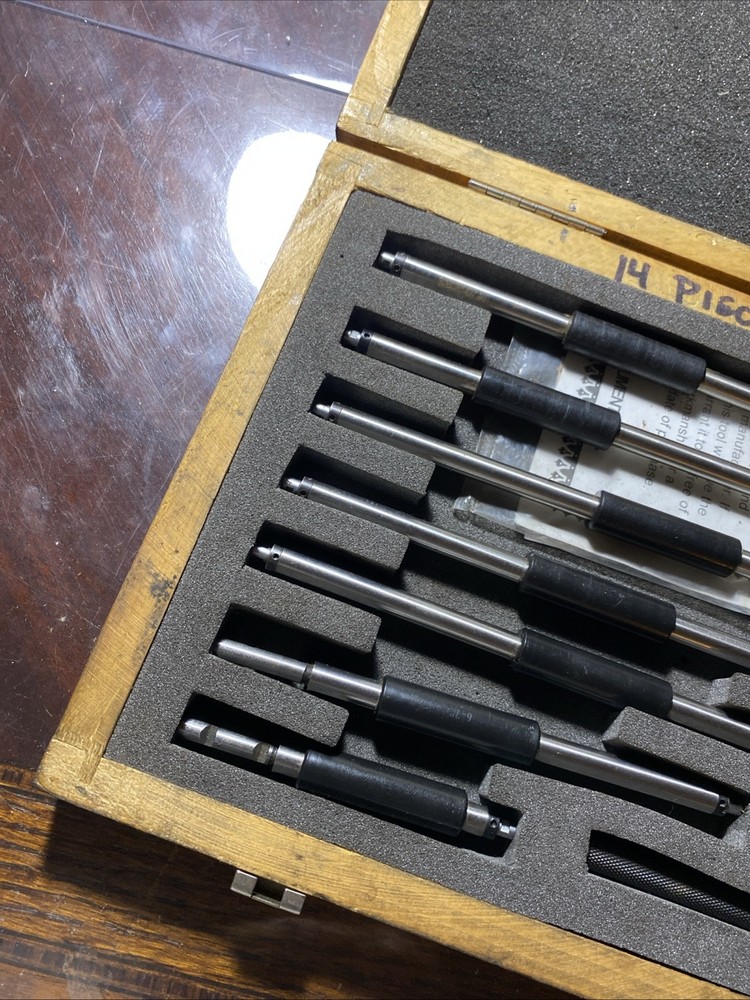 SPI Interchangeable Rod Inside Micrometer 2-12” 12-372-9 Complete