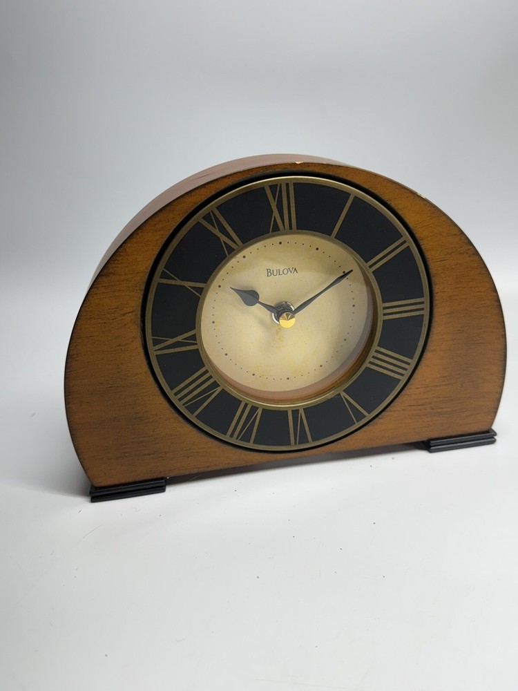 Bulova Tremont Clock Walnut Finish Some Small Chips