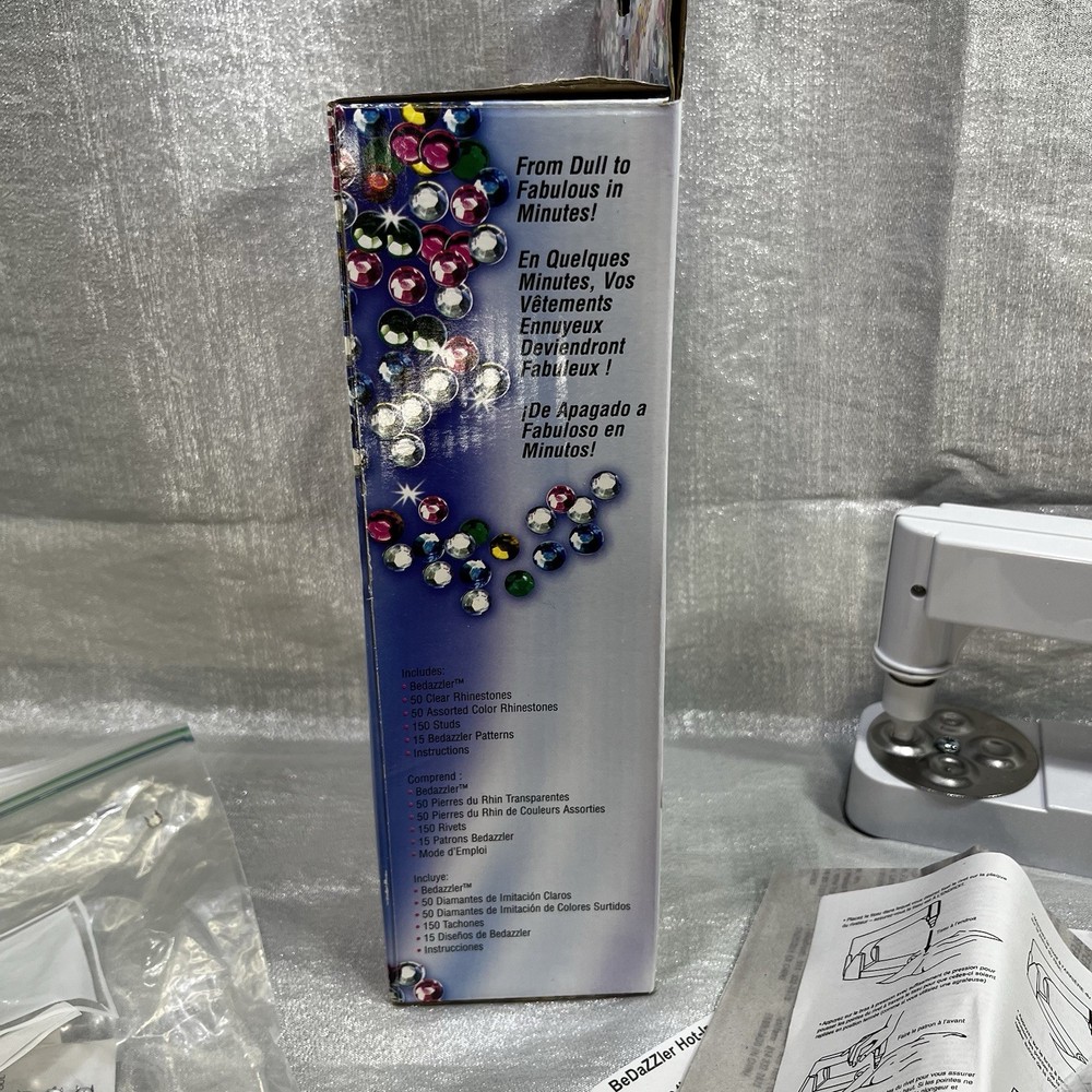 The Original Bedazzler Complete Rhinestones, Studs, Patterns Instructions