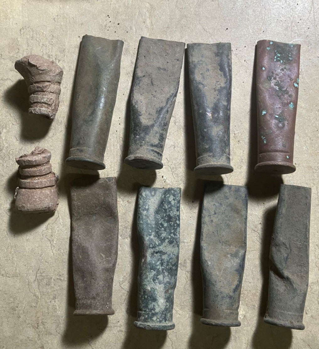 Very early Benet inside type 45-70's (dented/deformed)-Found in New Mexico