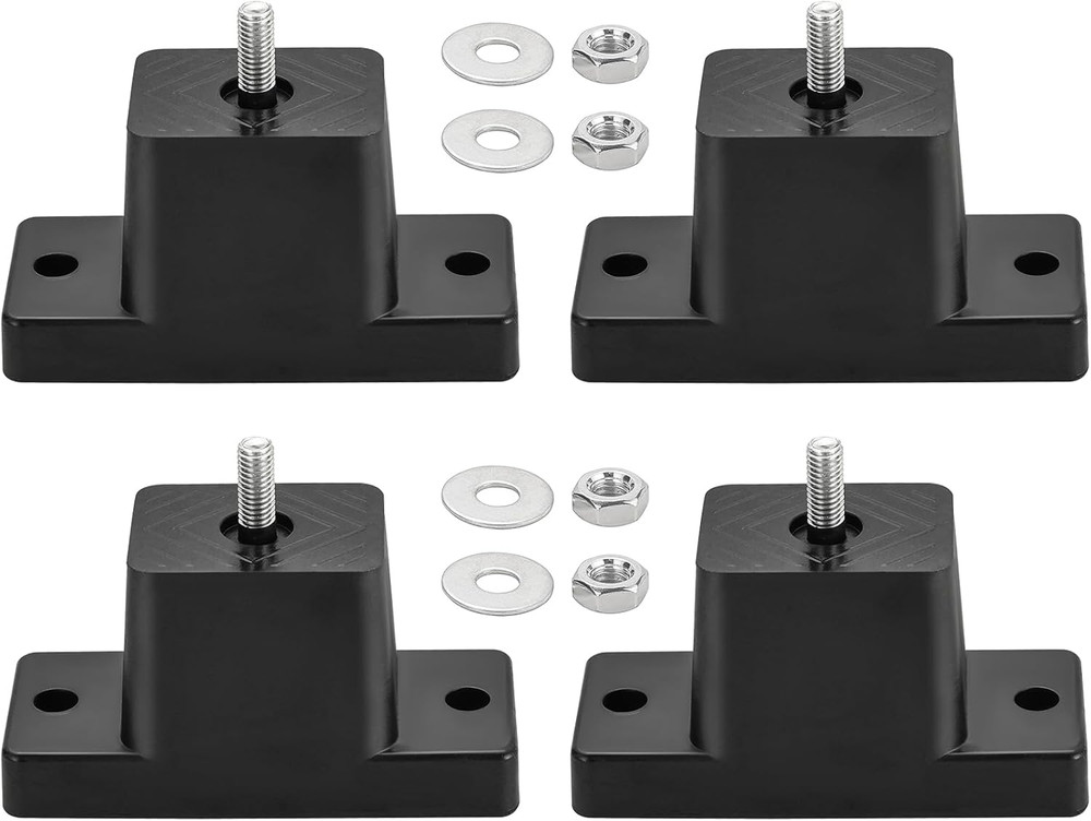 4 Pack Rubber Vibration Isolator Mounting Bracket, Anti-Vibration Rubber Isolato