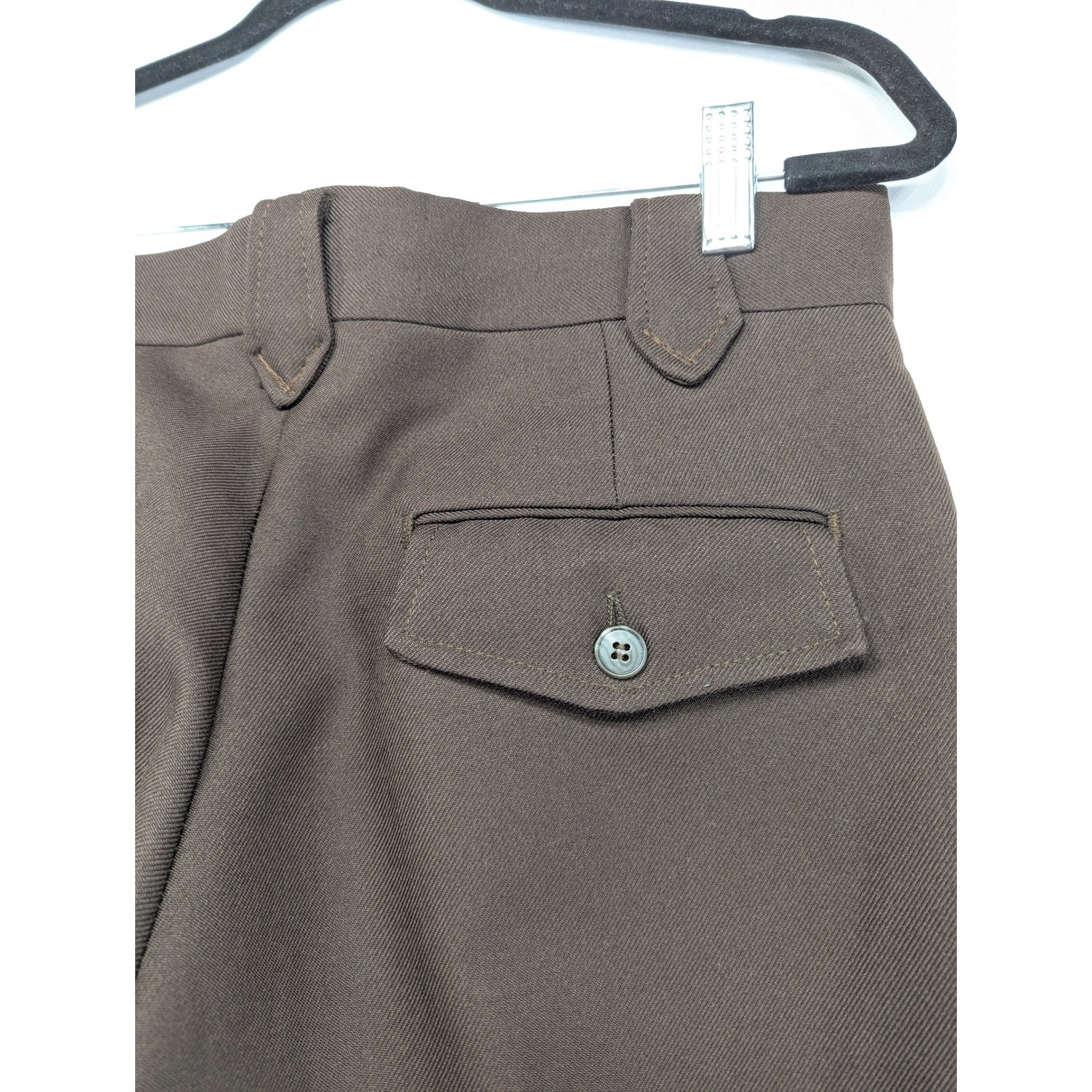 Vintage Wrangler Mens Brown Western Dress Slacks Wide Leg USA Made 32x31 WS100BN