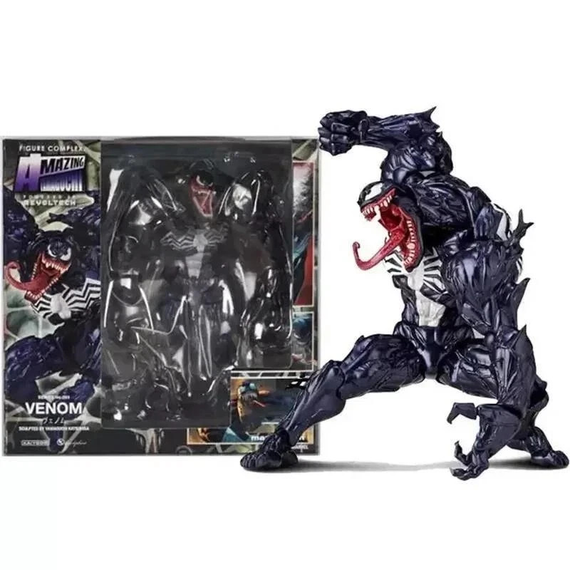 6.7'' Venom Action Figure Yamaguchi Revoltech Poseable Collectible Toy 17cm Gift