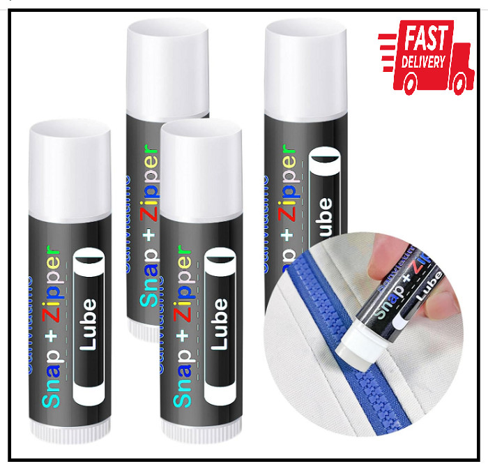 4 Pcs Zipper Wax Lubricant for Boat Zipper & Snap Maintenance