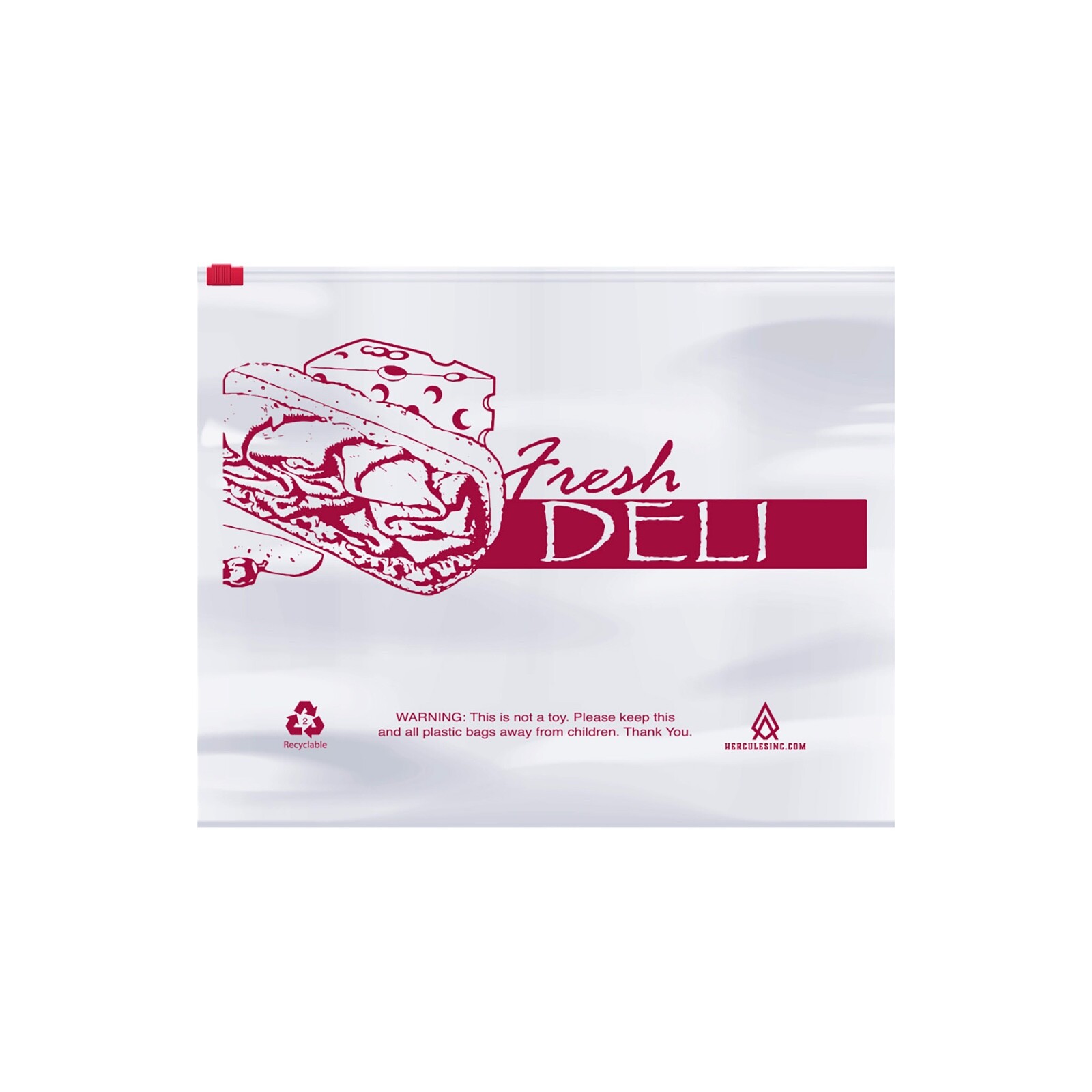 Slide 2 Klose zipper Deli Meat Bag - Fresh Deli - Top Full Saddle - 1,000 Bags