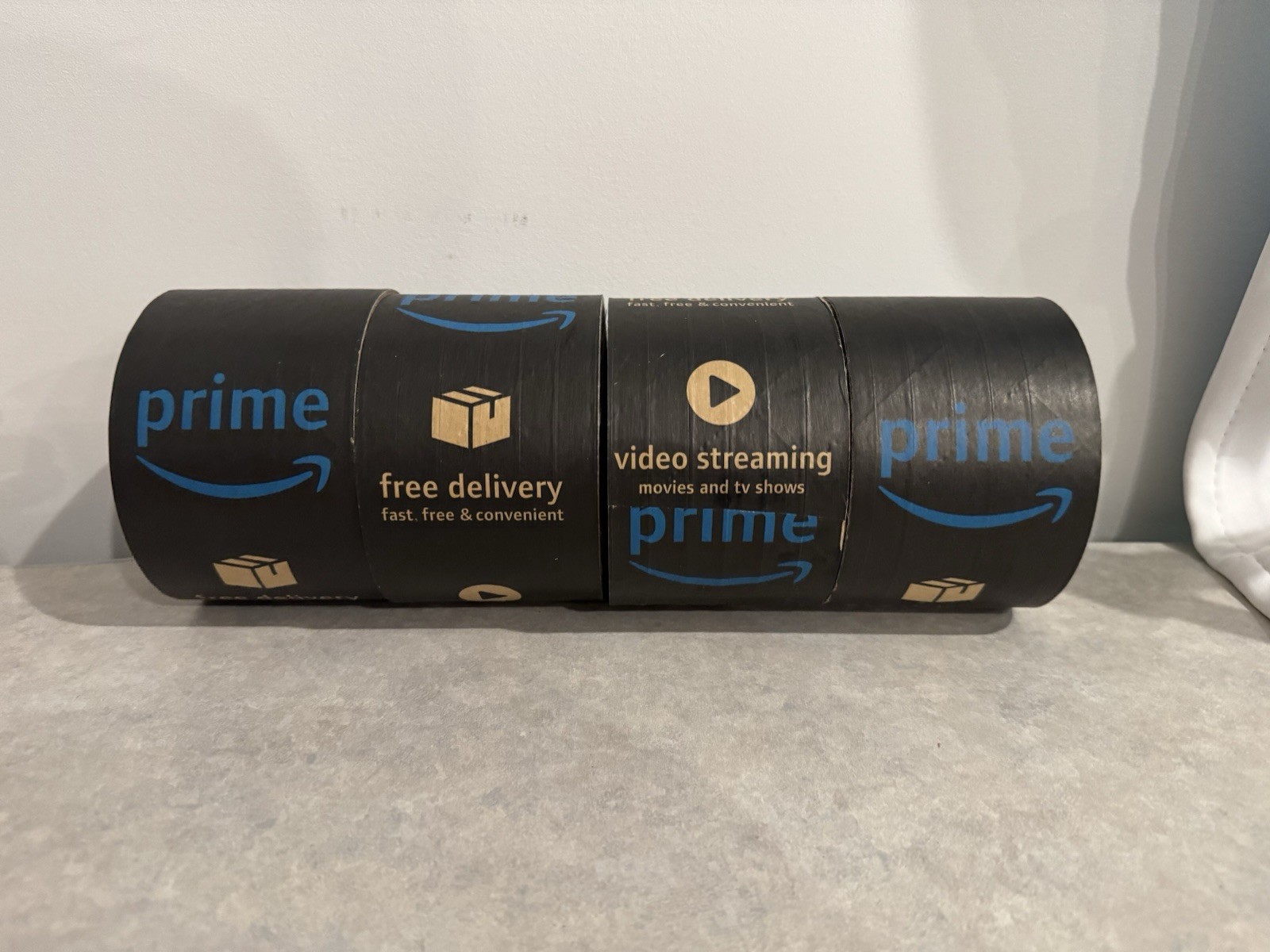 4 ROLLS! 3 Inch X 164 Ft Kraft Tape Amazon Prime Self Adhesive Ships From USA