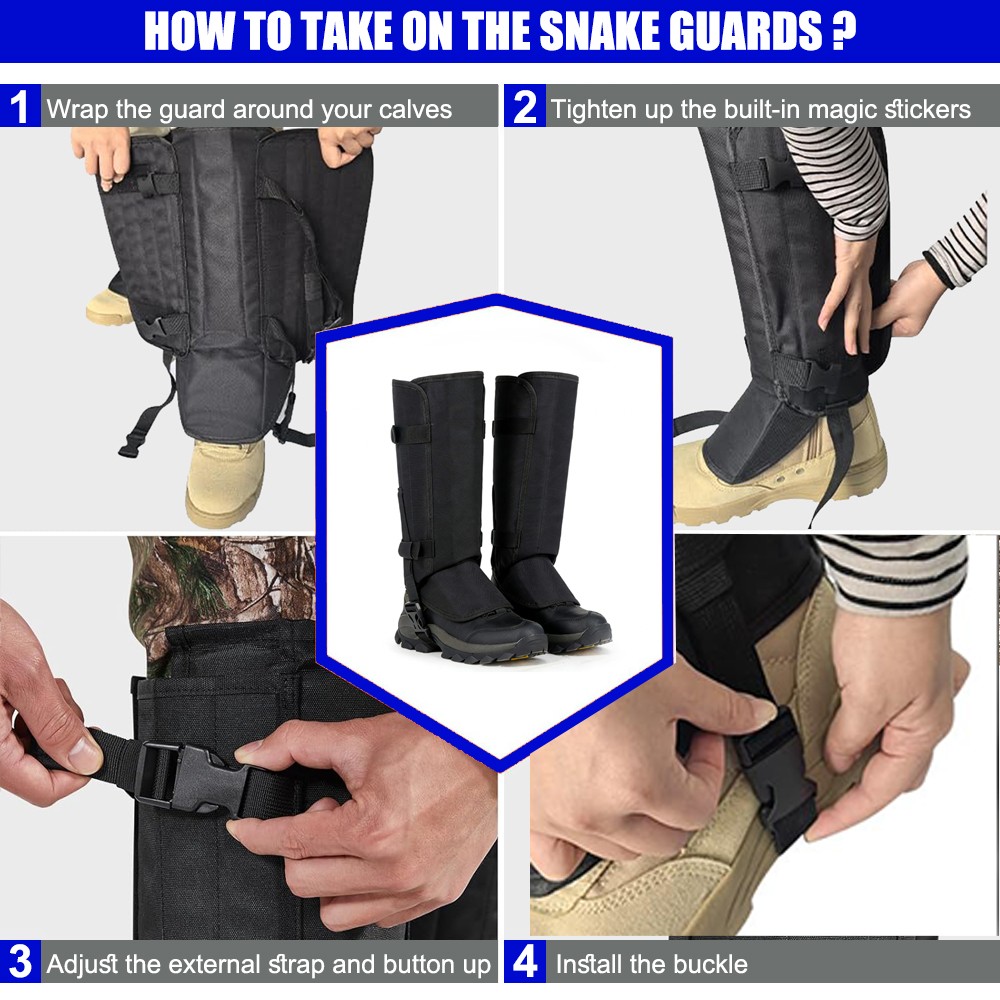 Anti Bite Snake Guards Legs Gaiters Protector Outdoor Hunting Hiking Boots Cover