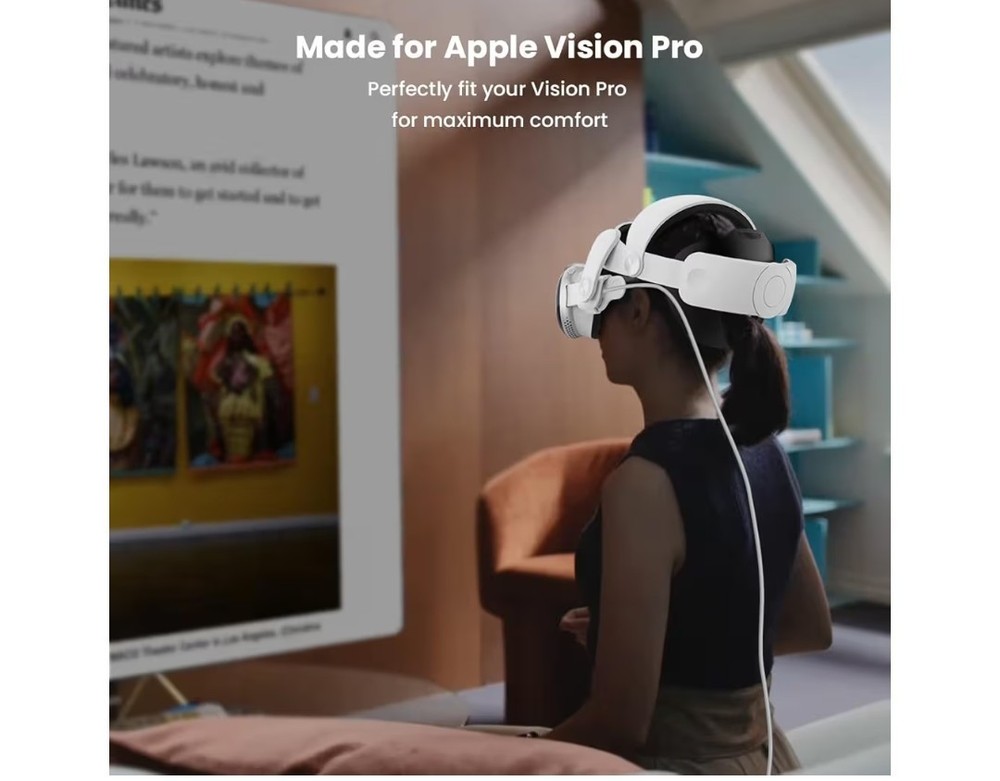 Apple Vision Pro Headset VR Head Strap Replacement, Soft Cushion, Lightweight...