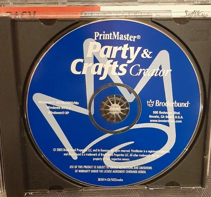 PrintMaster Party and Crafts Creator 850+ Craft Projects & Easy Forms Maker, Win