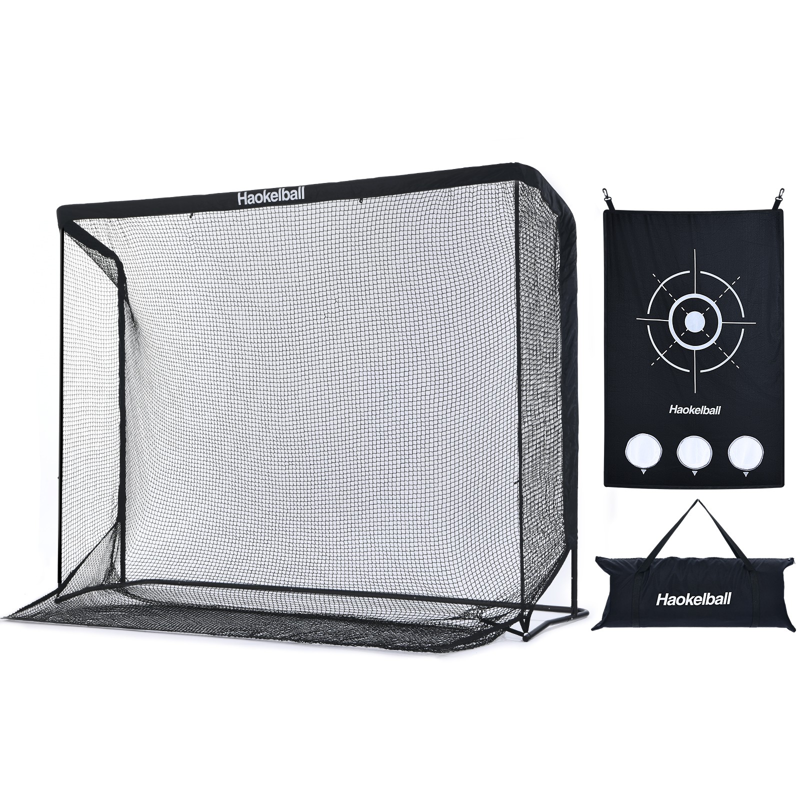 10x7.5ft Heavy Duty Steel Frame Golf Practice Net for Driving with Target Cloth