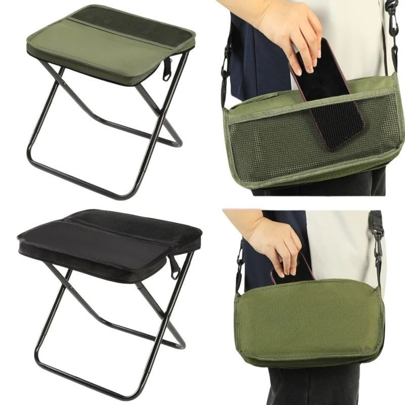 Portable Foldable Camping Stool Lightweight Compact Chair Backpack Outdoor