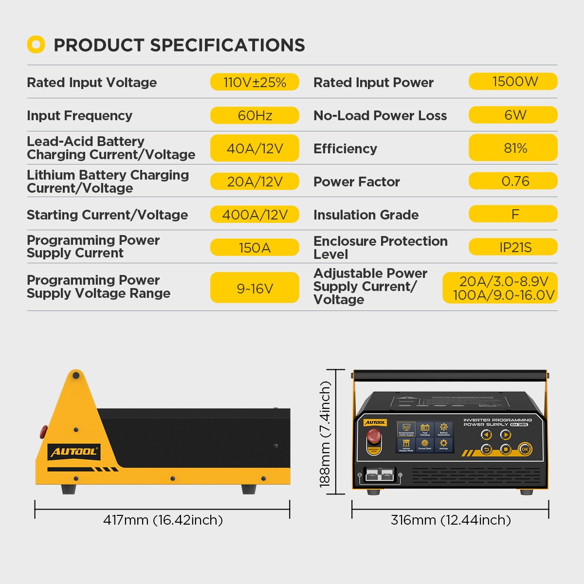 Reprogramming Power Supply ECU Battery Charger Stable +Trolley Cart Rolling Tool