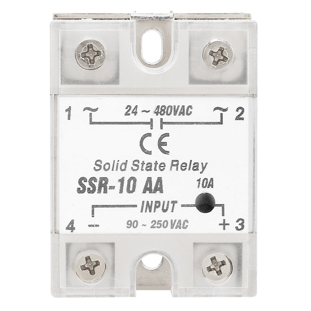 10A Solid State Relay Module SSR AC-AC Input 90-250V AC Output Accessory Part