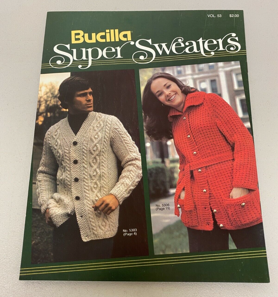Vtg. BUCILLA SUPER SWEATERS VOL. 53