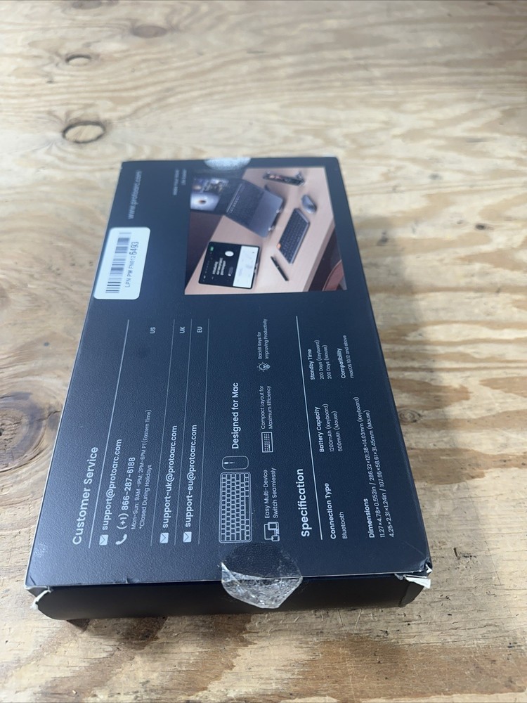 Protoarc Multi-Device Backlit Mac Keyboard And Mouse Combo Model KM90-A- Opened