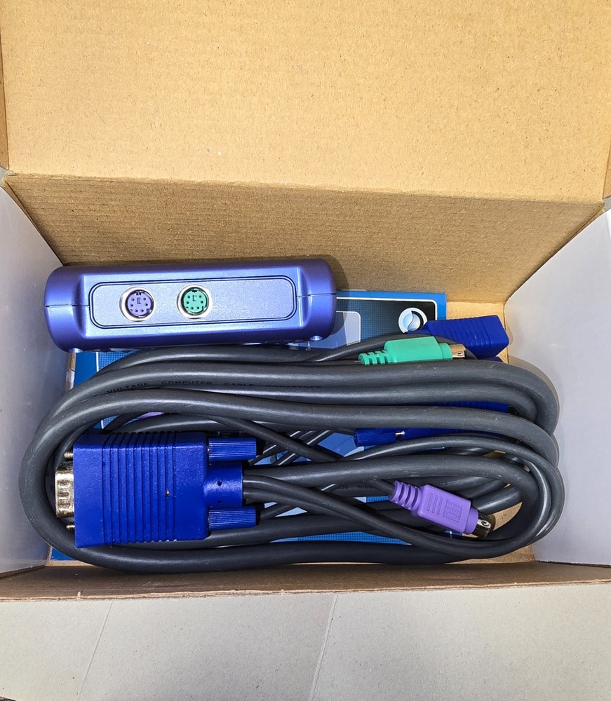 NIB TRENDnet TK (TK205K) 2-Ports External KVM / audio switch PS/2
