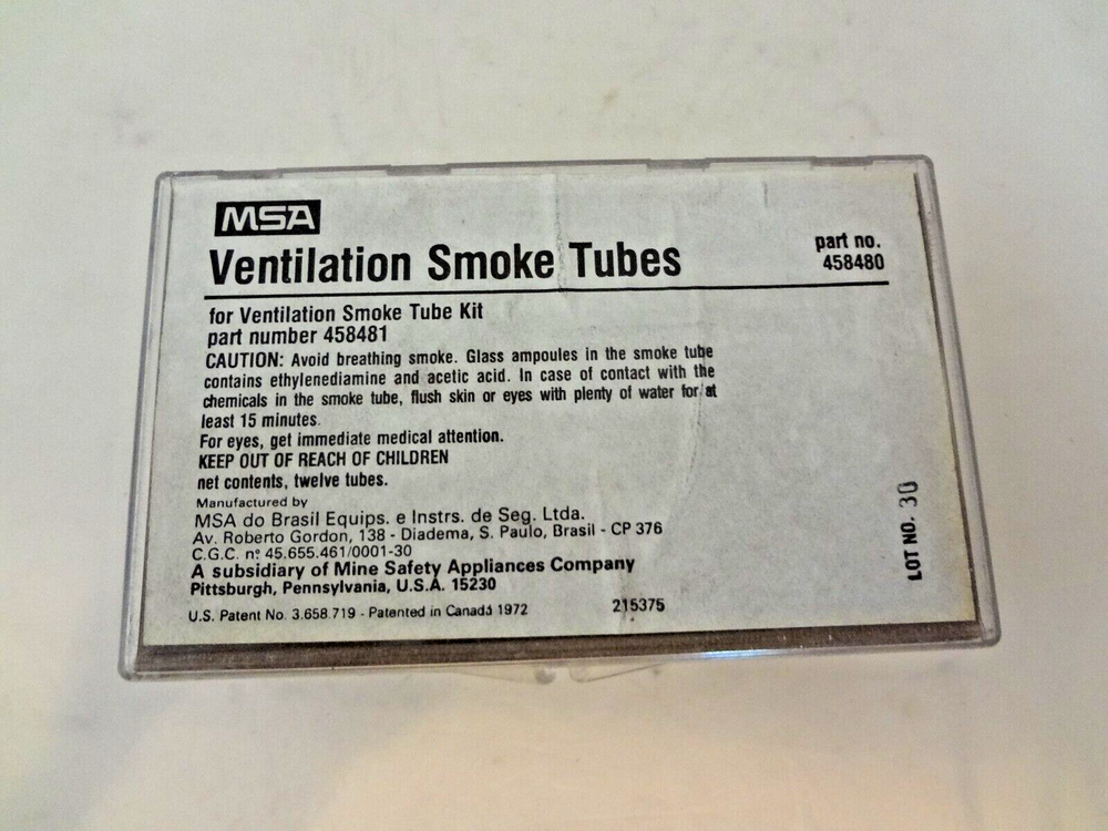 MSA - 458480 Replacement Smoke Tubes Only: 12 PK