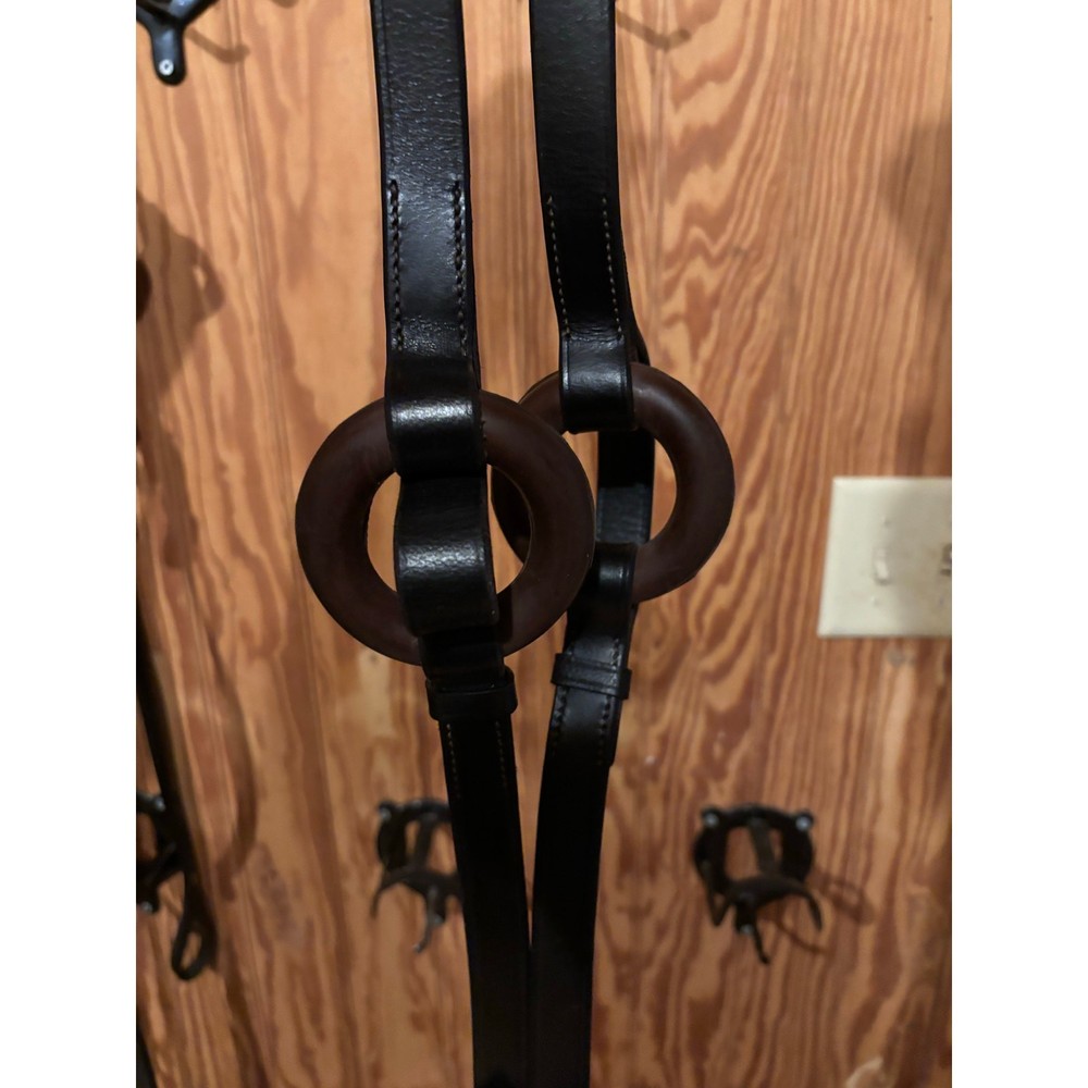 Leather Side Reins with Rubber Donuts