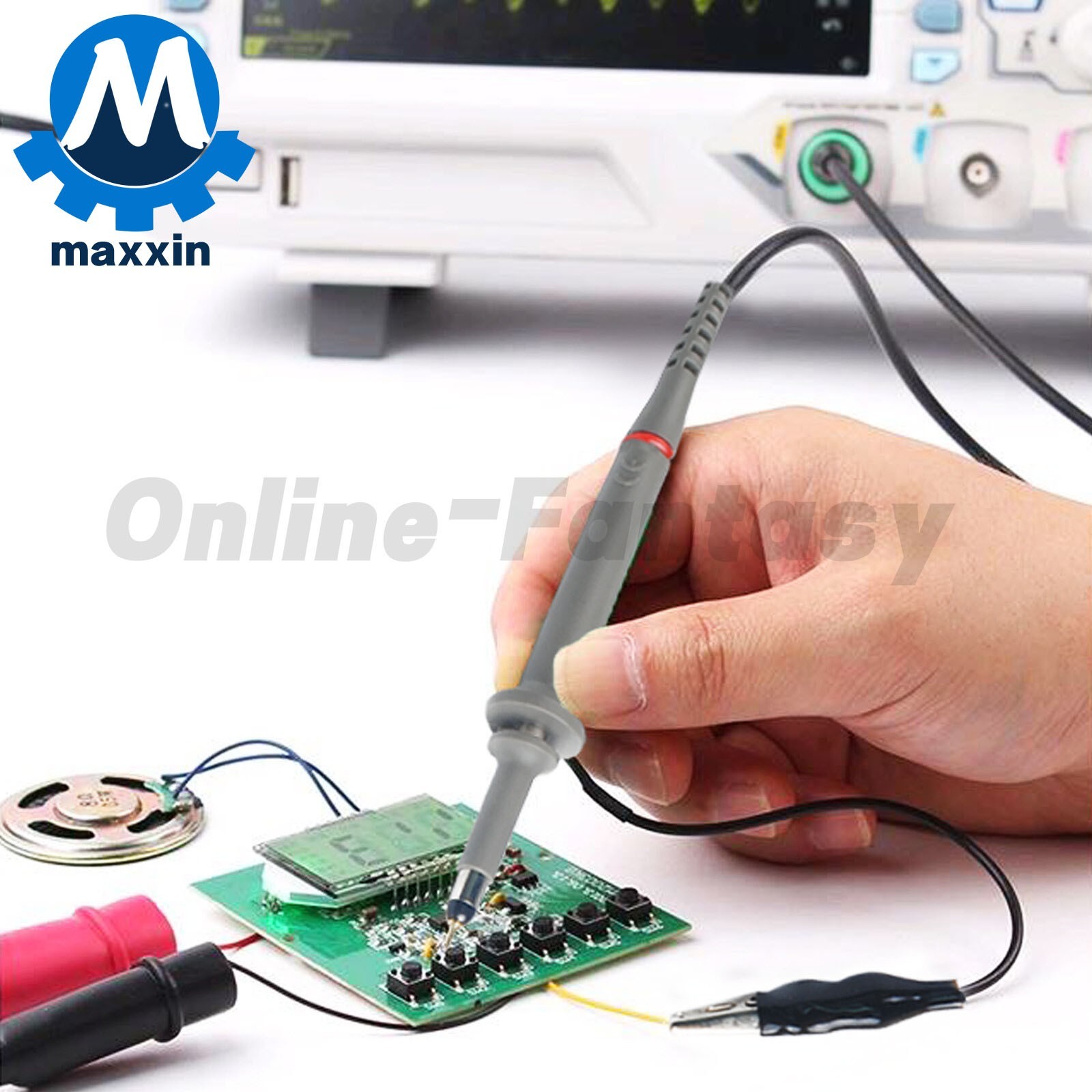 2X100MHz Oscilloscope Scope analyzer Clip Probe test leads kit for HP Tektronix