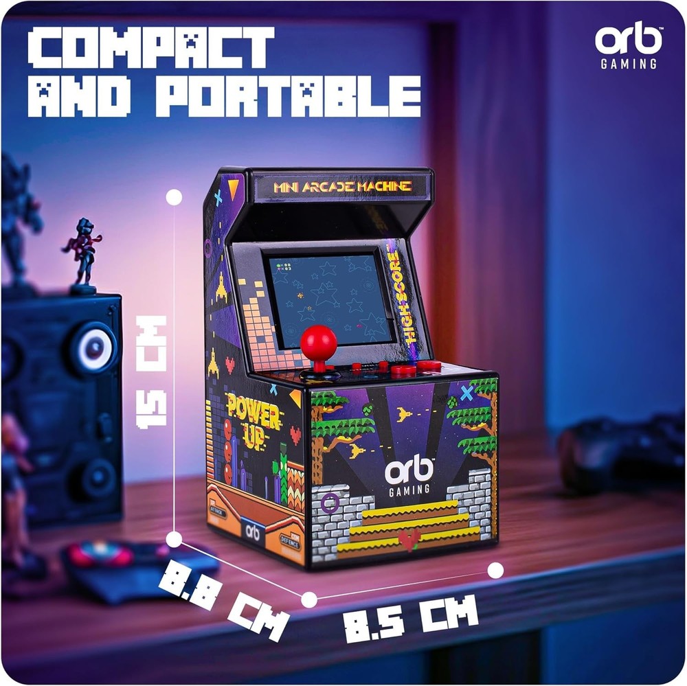 Classic Mini Arcade Machine – 300 Built-in Games & Authentic Joystick Control