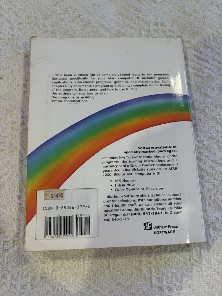 32 Basic Programs For The Atari Computer With Software