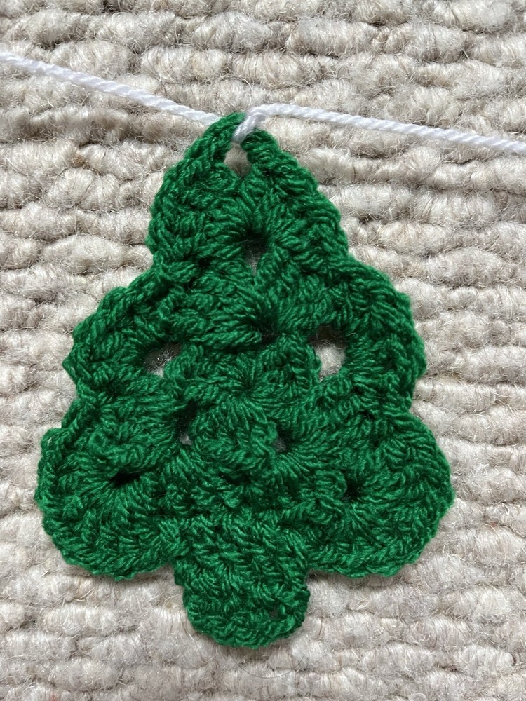 Handmade Crochet Christmas Tree Bunting