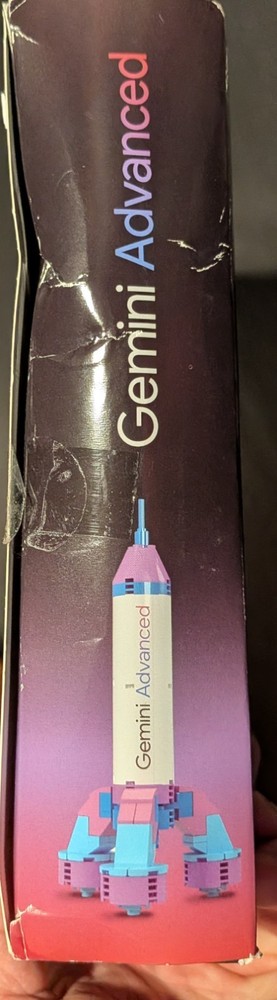 Google Gemini Advanced AI Infinity Blocks Rocket Launch Date 2/8/24 Rocket Model