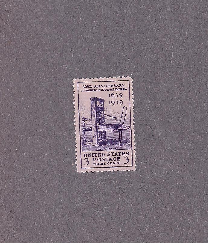 #857 Printing Tercentenary mint NHOG