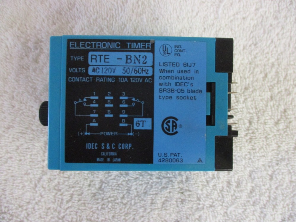 idec Electronic Timer 120VAC RTE-BN2 MISSING COVER