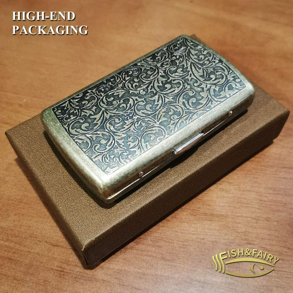 Style Double Sided King Size Mini Cigarette Case Spring Clip Open Pocket Holder