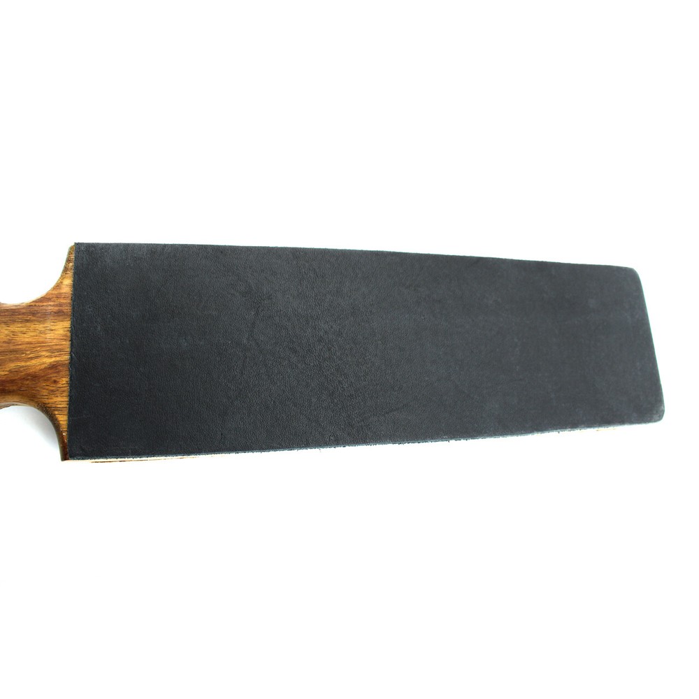 Men Leather Paddle Strop Double-Sided Sharpening With Wooden Handle