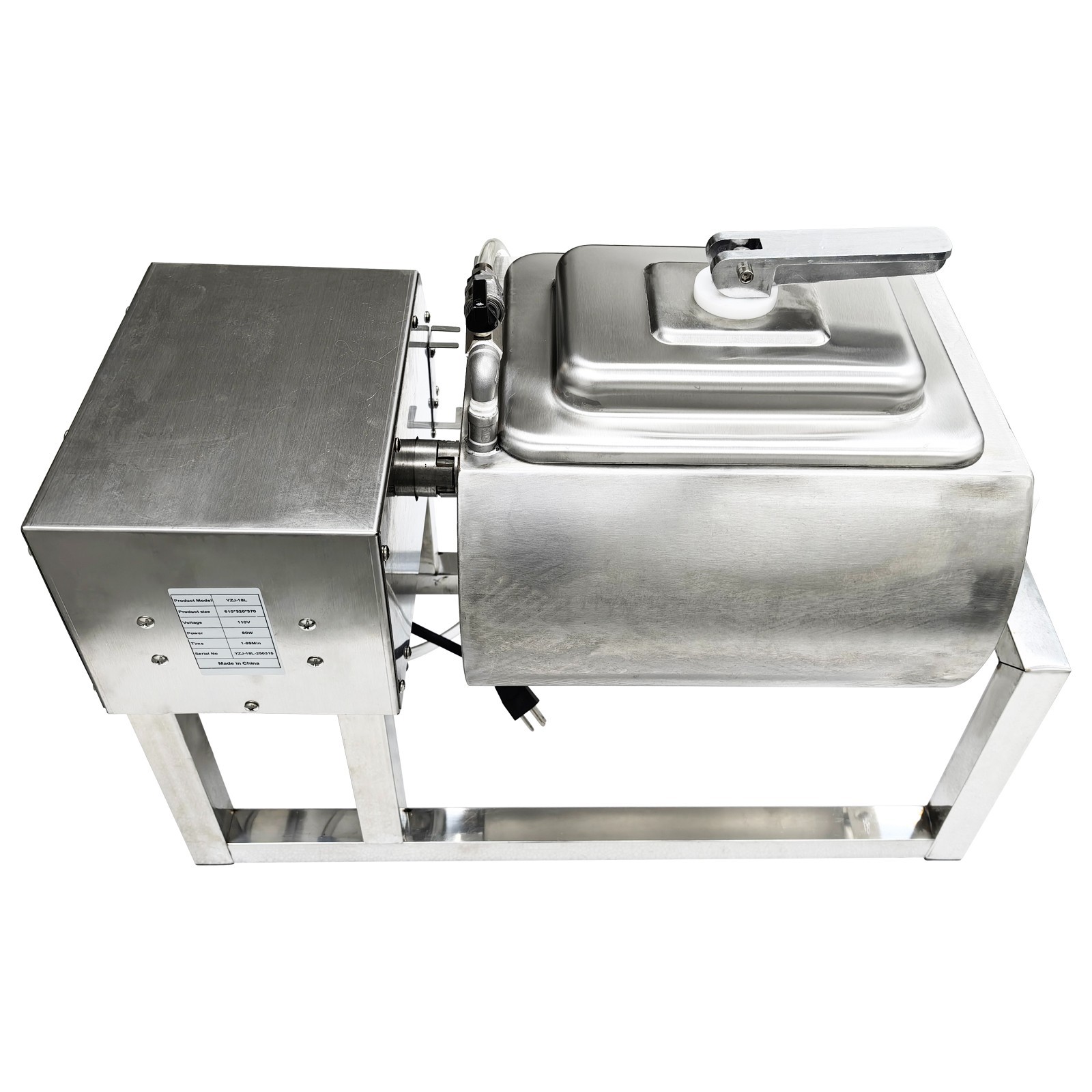 15L Electric Food Marinator Circular Rotatable Marinating Machine Vacuum Meat Tu