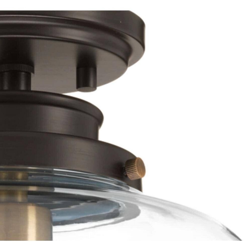 Progress Lighting Judson Close To Ceiling 1-Light Antique Bronze Flushmount