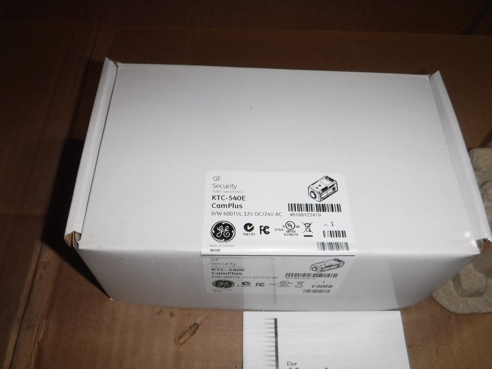 GE SECURITY 1/3" B/W 600TVL EXVIEW FULL FUNCTION CAMERA MODEL KTC-540E