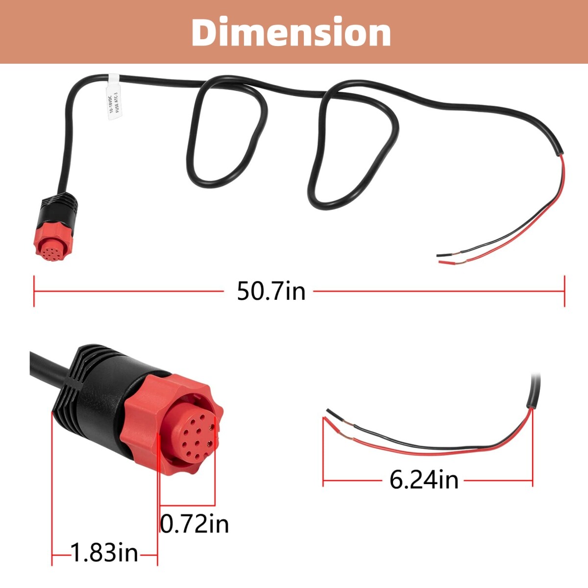 000-14041-001 HDS/Elite/Hook Power Cable for Lowrance HDS Elite FS Ti2 Hook