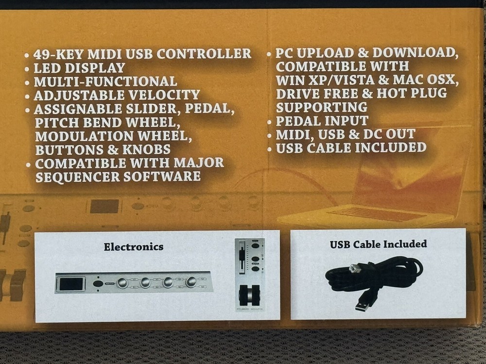 Main Street 49 Key MIDI USB Controller MKB-M49