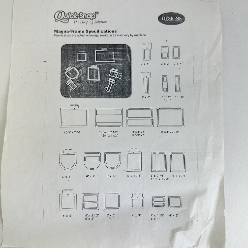 Quick Snap The Looping Solution Magnetic Embroidery Frame Lot (incomplete Set)