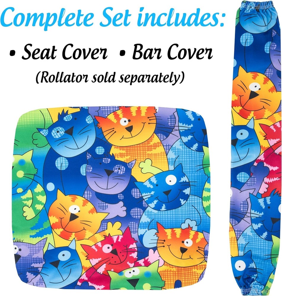 Top Glides Universal Rollator Walker Seat and Backrest Covers Tropical