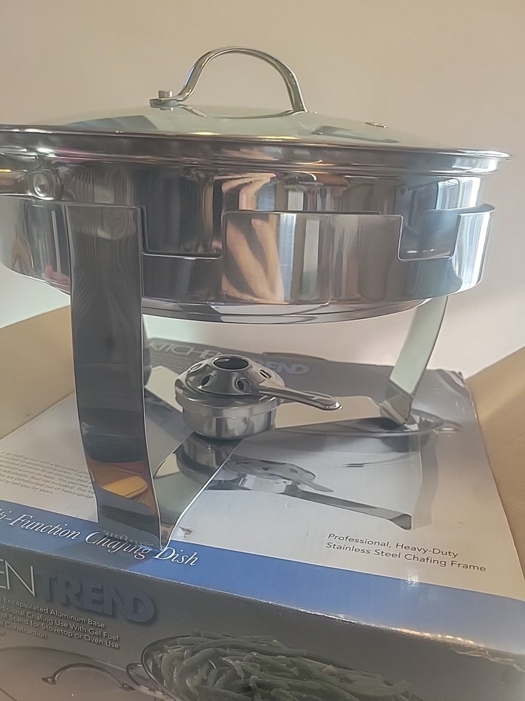 Chafing Dish, 4 Quart, Stainless Steel Professional Multi-Function Kitchen Trend
