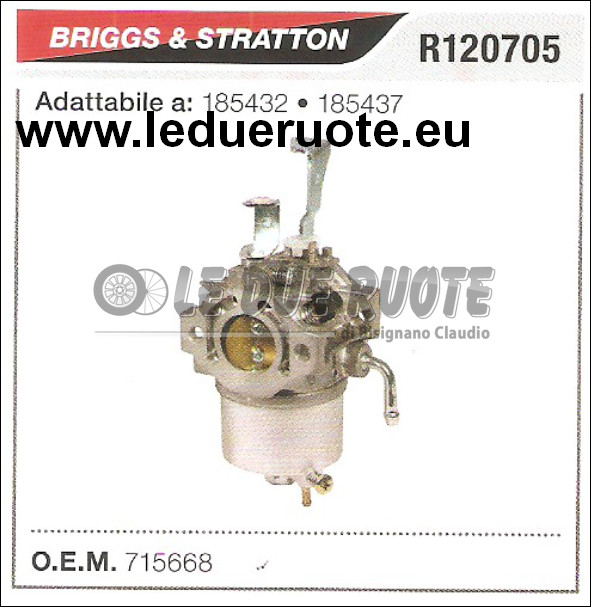 715668 Carburetor With Float Briggs & Stratton 185432 185437